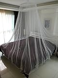 Engmaschiges Moskitonetz XXL in Baldachinform geeignet für Doppelbetten, schützt auch vor tropischen Mücken und SandfliegenMückennetz (256'er mesh)