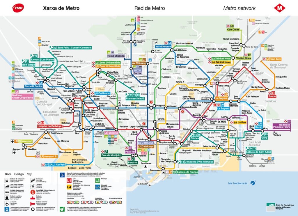 Metronetz Barcelona - Vom Flughafen in die City