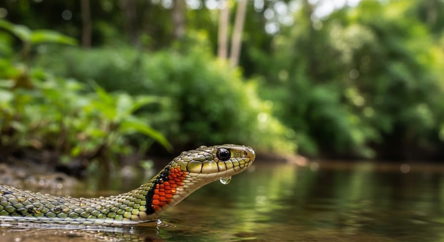 Wasserschlange in Thailand