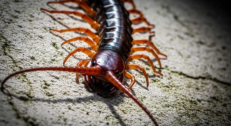 Skolopender Hundertfüßler in Thailand