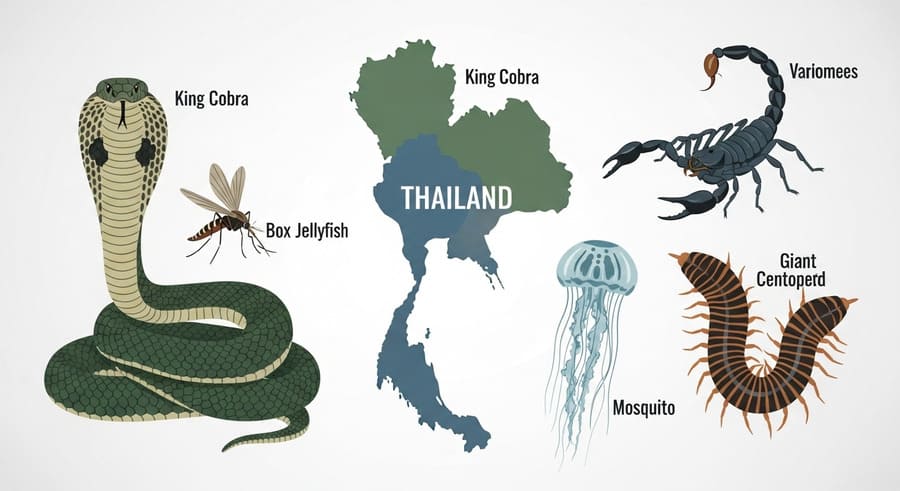 Giftige Tiere in Thailand