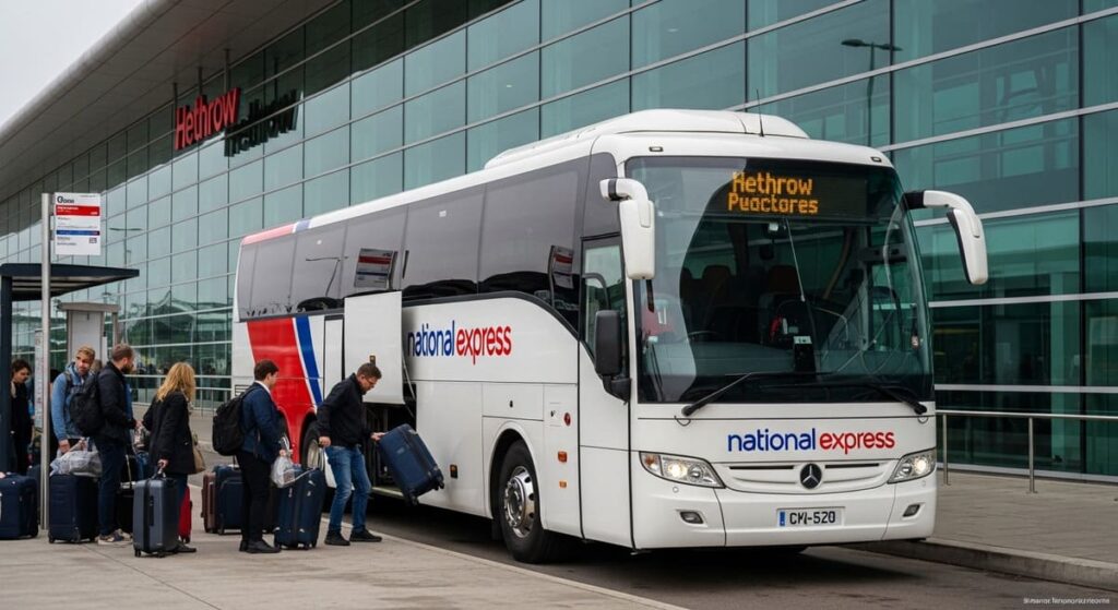 London Heathrow in die City mit National Express Bus