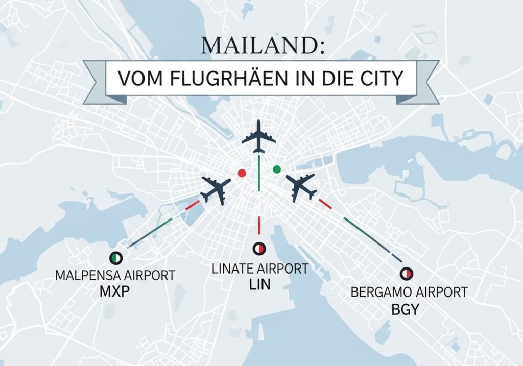 Vom Mailand Malpensa in die City