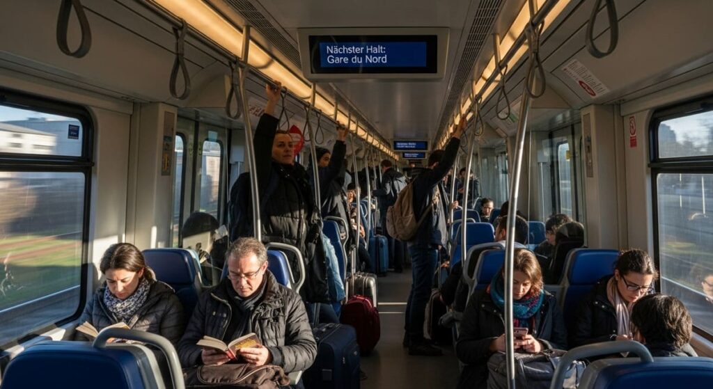 RER Zug zum Gare du Nord