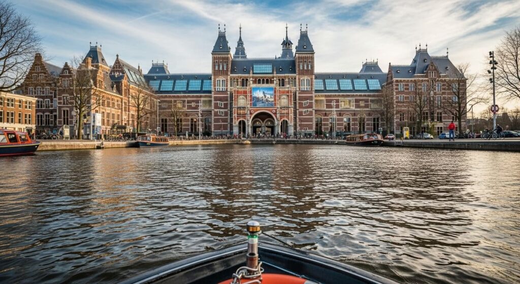 Grachtenfahrt zum Rijksmuseum Amsterdam